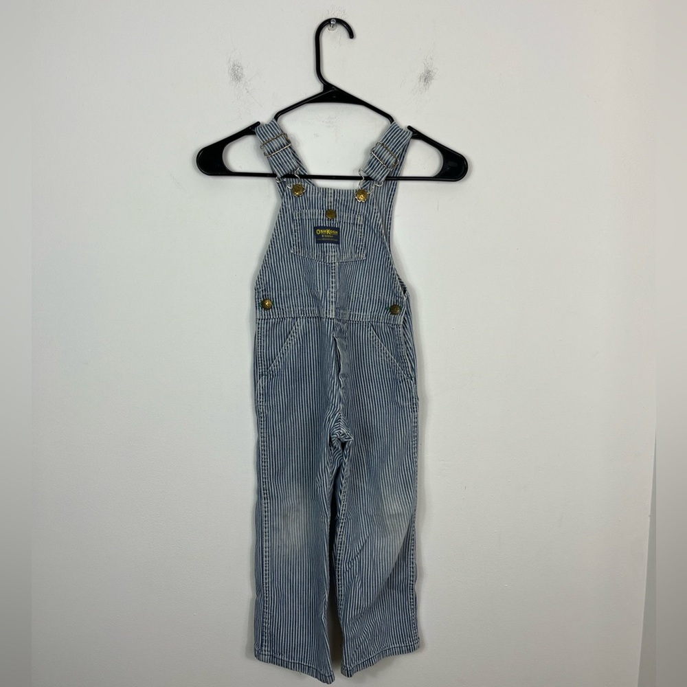 Vintage Oshkosh B’Gosh Hickory Striped Overalls Sz 10